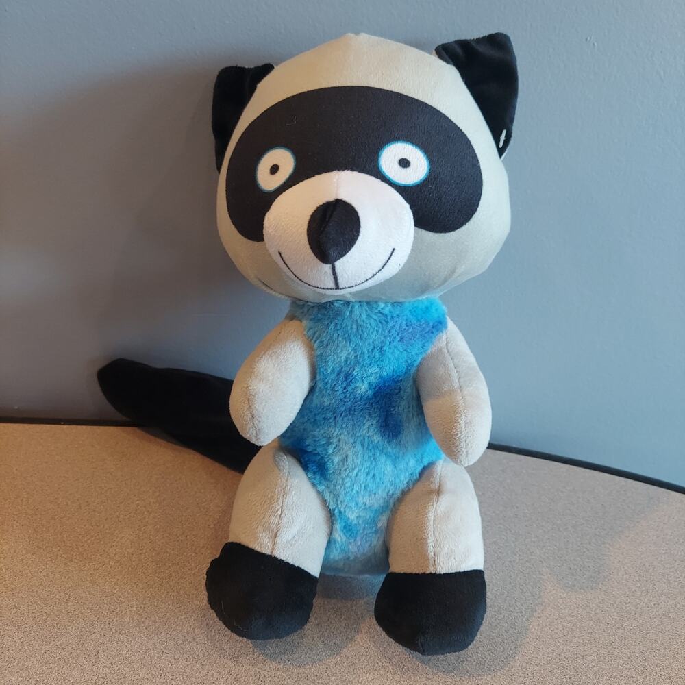 Raccoon Plush 12 Inch Stuffed Animal Gray And Blue A&A Global
